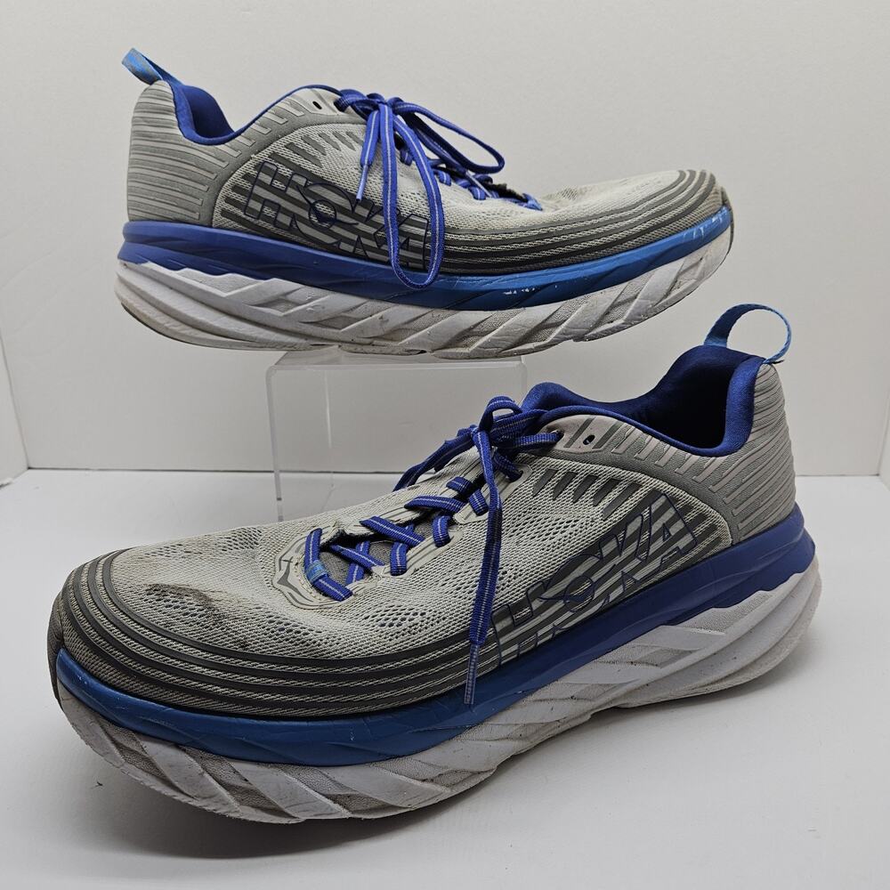 Hoka One One Bondi 6 Men’s Running Shoes Blue Size 14 Gray Blue